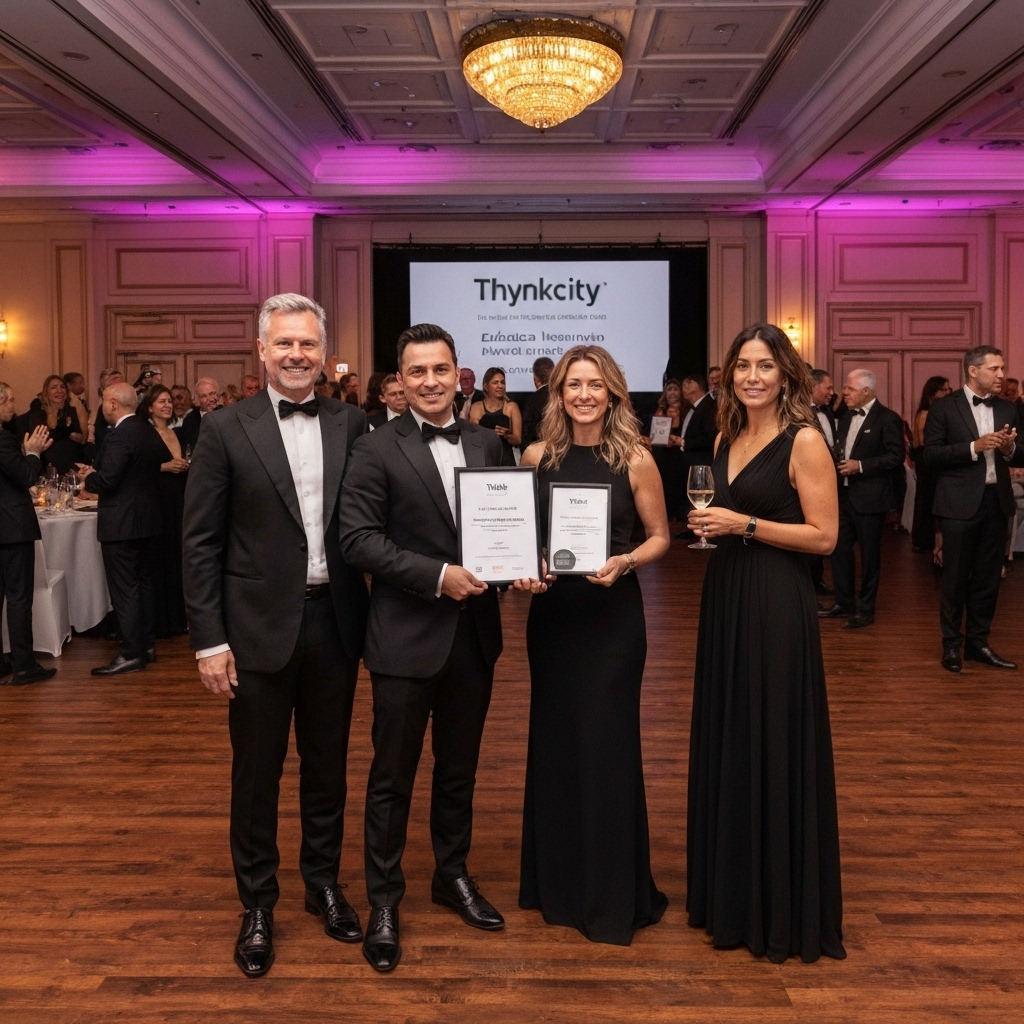 Thynkcity receiving education innovation award